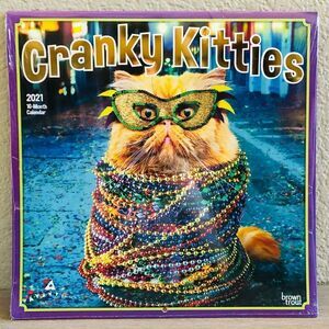 Funny Cat “Cranky Kitties” Wall Art Decor Calendar